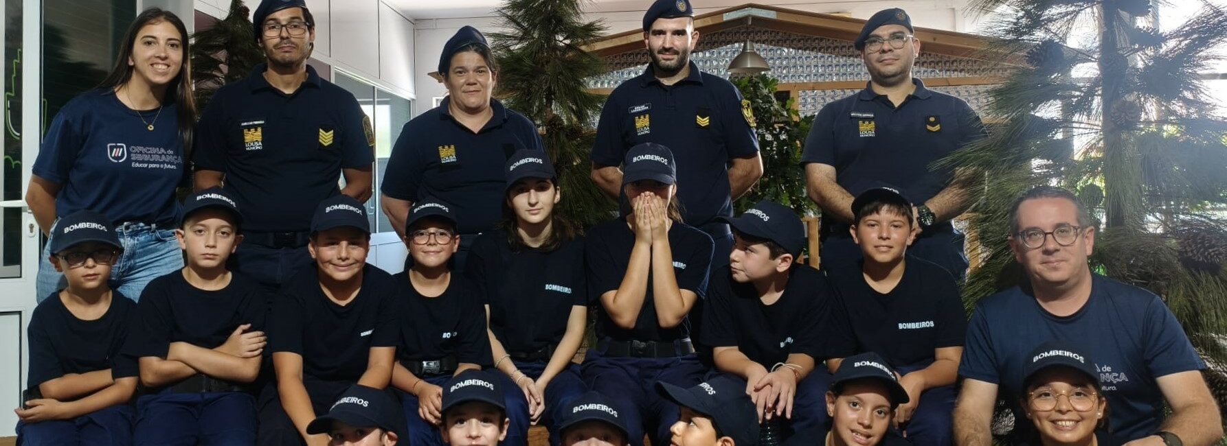 Escolinha de Infantes e Cadetes dos Bombeiros Municipais da Lousã visita Oficina de Segurança