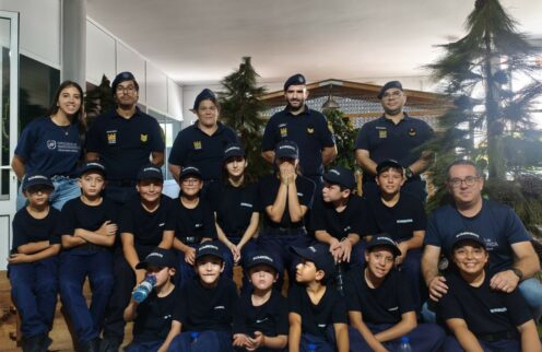 Escolinha de Infantes e Cadetes dos Bombeiros Municipais da Lousã visita Oficina de Segurança