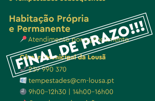 MEDIDAS DE APOIO – HABITAÇÕES PRÓPRIAS E PERMANENTES- DEPRESSÃO KRISTIN- PRAZO DE CANDIDATURA ATÉ 7 DE ABRIL