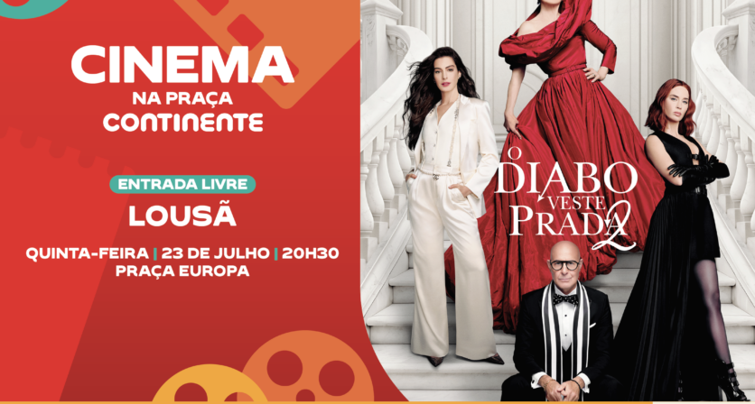 Cinema na Praça Continente traz “O Diabo Veste Prada 2” à Lousã